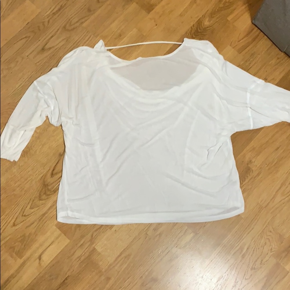 Open back white top